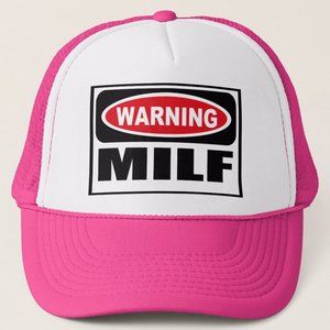 Warning MILF Pink Trucker Hat